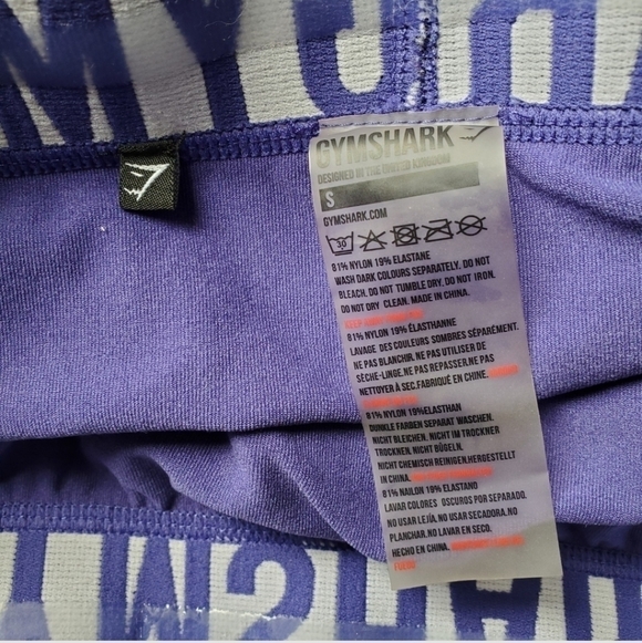 Gymshark Seamless Leggings Purple Logo S - Picture 5 of 8
